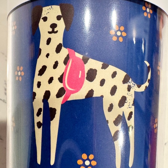 Vera Bradley Blue Dog Bark Park 24 oz Acrylic Tumbler with Top and Straw NWT - Picture 5 of 7